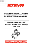 Enhance your tractor's performance with the STEYR Single Piece Ballast Weight, weighing an impressive 400 kg (881.85 lb). Designed for optimal stability and traction, this ballast weight is essential for heavy-duty tasks, ensuring your tractor operates efficiently under demanding conditions.