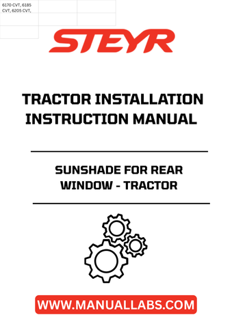 Enhance your tractor's functionality with the STEYR Sunshade for Rear Window. Designed specifically for STEYR tractors, this sunshade provides essential protection against harsh sunlight, ensuring a comfortable working environment. Its durable construction guarantees long-lasting performance, making it an ideal addition to your agricultural equipment.