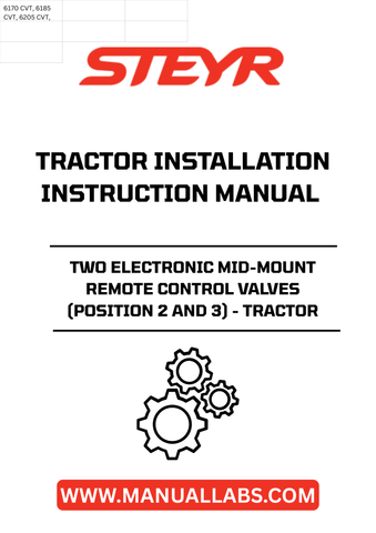 Enhance your tractor's functionality with the STEYR Two Electronic Mid-Mount Remote Control Valves. Designed for seamless integration, these valves allow for precise control of various attachments, making your agricultural tasks more efficient and effective. With positions 2 and 3 available, you can easily manage multiple implements, ensuring optimal performance on the field.
