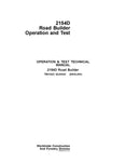 John Deere 2154D Road Builder Manual TM10322