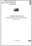 John Deere Front Axles AS, APL Series, Dana, Carraro Component Technical Manual CTM8193 - PDF File Download