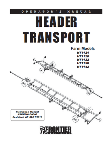 John Deere Header Transport HT1124, 1128, 1132, 1138, 1142 Operator's Manual 5MM8H000006 - PDF File Download