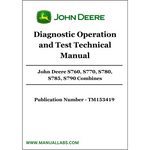 John Deere S760, S770, S780, S785, S790 Combines - Model Years 2020-2021 Diagnostic Operation and Test Technical Manual TM153419 - PDF File Download