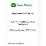 John Deere GS2 Display-Basic Applications Operator's Manual OMPFP10231