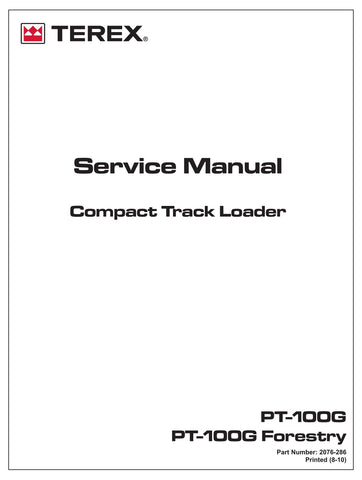 TEREX PT-100G, PT-100GF COMPACT TRACK Loader Workshop Service Repair Manual Instant Download