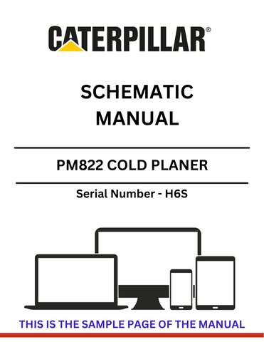 Discover the CAT PM822 Cold Planer Schematic Manual (S/N - H6S) for detailed insights and operational guidance. Enhance your equipment's performance today.