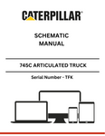CAT 745C ARTICULATED TRUCK SCHEMATIC MANUAL S/N - TFK