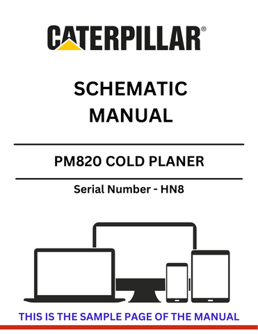 Discover the CAT PM820 Cold Planer Schematic Manual (S/N - HN8) for detailed insights and operational guidance. Enhance your equipment's performance today.