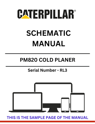 Discover the CAT PM820 Cold Planer Schematic Manual (S/N - RL3) for detailed insights and operational guidance. Enhance your equipment's performance today.