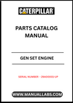 CAT GEN SET ENGINE PARTS CATALOG MANUAL S/N - 29A00001-UP