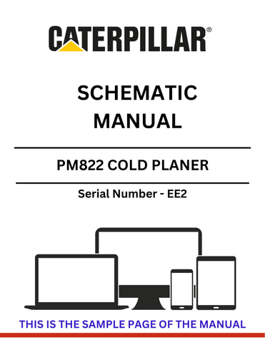 Discover the CAT PM822 Cold Planer Schematic Manual for S/N EE2. Access detailed diagrams and specifications to enhance your equipment's performance.