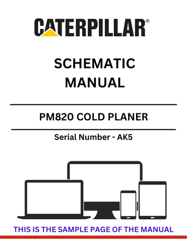 Discover the CAT PM820 Cold Planer Schematic Manual for S/N AK5. Access detailed diagrams and specifications to enhance your equipment's performance.