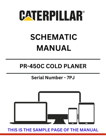 Discover the CAT PR-450C Cold Planer Schematic Manual (S/N - 7PJ). Access detailed diagrams and specifications to enhance your equipment maintenance and repair.