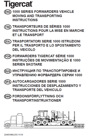 TIGERCAT 1075C FORWARDER MANUAL