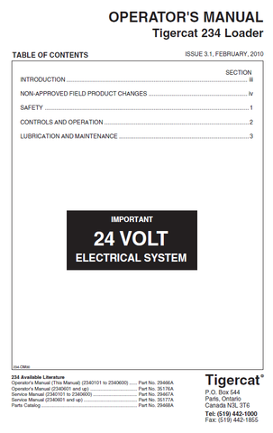 TIGERCAT 234 LOADER MANUAL