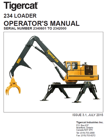 TIGERCAT 234 LOADER MANUAL