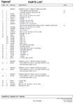 TIGERCAT 632E PARTS CATALOGUE MANUAL