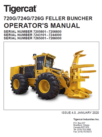 TIGERCAT 724G FELLER BUNCHER MANUAL