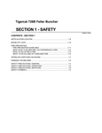 TIGERCAT 726B FELLER BUNCHER SERVICE REPAIR MANUAL