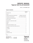 TIGERCAT 726D FELLER BUNCHER SERVICE REPAIR MANUAL (7262001-7262499)