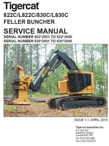 TIGERCAT 822C FELLER BUNCHER MANUAL