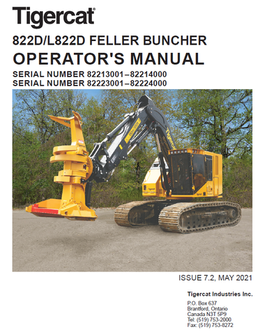 TIGERCAT 822D FELLER BUNCHER MANUAL