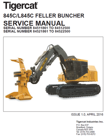 TIGERCAT 845C FELLER BUNCHER MANUAL