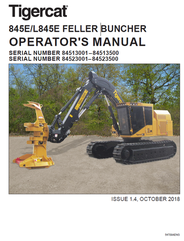 TIGERCAT 845E FELLER BUNCHER MANUAL