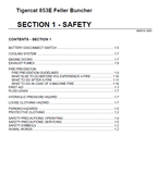 TIGERCAT 853T BUNCHER SERVICE MANUAL