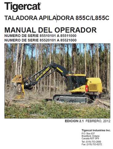 TIGERCAT 855C FELLER BUNCHER MANUAL