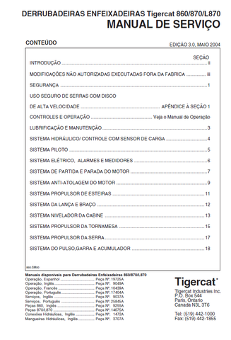 TIGERCAT 860 FELLER BUNCHER MANUAL