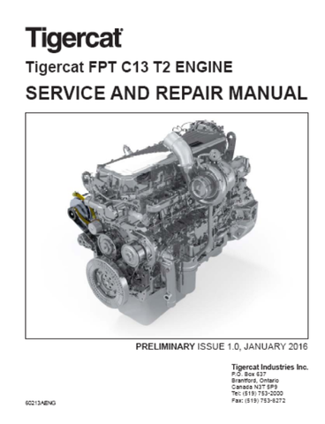 TIGERCAT FPT C13 T2 ENGINE SERVICE MANUAL