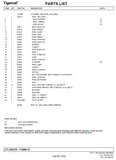 TIGERCAT H860D PARTS CATALOGUE MANUAL