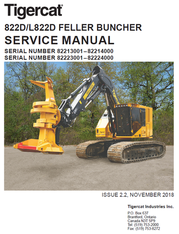 TIGERCAT L822D FELLER BUNCHER MANUAL