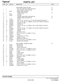 TIGERCAT LS855E PARTS CATALOGUE MANUAL