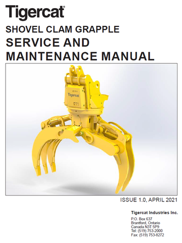 TIGERCAT SHOVEL CLAM GRAPPLE SERVICE MANUAL