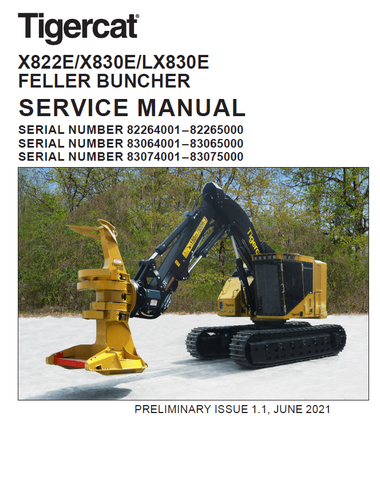 TIGERCAT X822E FELLER SERVICE MANUAL