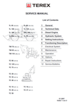 TL60, TL65, TL70S, TL80, TL80AS , TL100, TL120, TL160, TL210, TL260, TL310, SKL200, TW70, TW85, TW110, TC15, TC16, TC20, TC25, TC29, TC35, TC37, TC48, TC50, TC60, TC75, TC125 - Terex Loader Excavator Manual