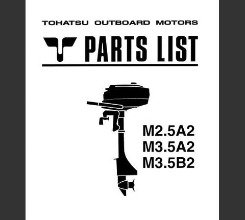 Discover the essential TOHATSU 2003 M2.5A2, M3.5A2, M3.5B2 Outboard Parts Catalog Manual, now available in a convenient PDF format. This comprehensive manual is your go-to resource for identifying and sourcing the right parts for your outboard motor, ensuring optimal performance and longevity.