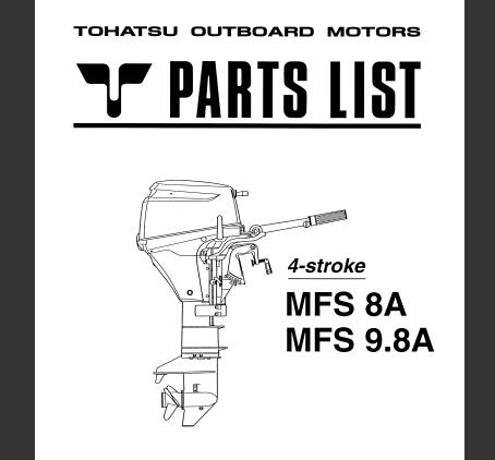 Discover the essential TOHATSU 2003 MFS 8A and MFS 9.8A 4-Stroke Outboard Parts Catalog Manual, now available in a convenient PDF format. This comprehensive manual is your go-to resource for understanding the intricate details of your outboard motor, ensuring you have all the information you need at your fingertips.