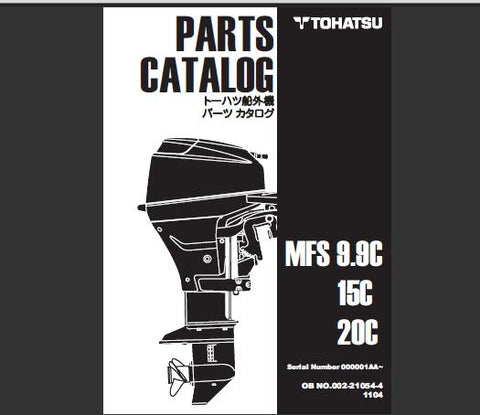 Discover the essential TOHATSU 2011 MFS 9.9C, MFS 15C, and MFS 20C Outboard Parts Catalog Manual, now available in a convenient PDF format. This comprehensive manual is your go-to resource for identifying and sourcing the right parts for your outboard motor, ensuring optimal performance and longevity.