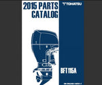 Discover the essential TOHATSU 2015 BFT 115A Outboard Parts Catalog Manual, now available in a convenient PDF format. This comprehensive guide is designed for boat enthusiasts and professionals alike, providing detailed information on parts and specifications for the BFT 115A model.