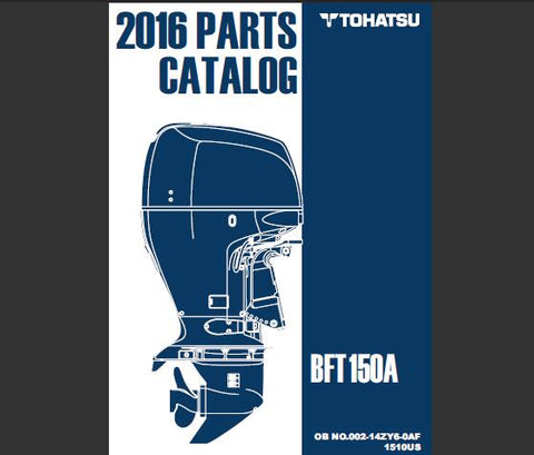 Discover the ultimate resource for your TOHATSU 2016 BFT 150A outboard motor with our comprehensive Parts Catalog Manual in PDF format. This essential guide provides detailed diagrams and part numbers, ensuring you can easily identify and order the components you need for maintenance and repairs.