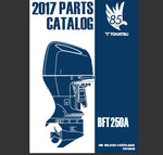 Discover the essential TOHATSU 2017 BFT 250A Outboard Parts Catalog Manual, now available in a convenient PDF format. This comprehensive guide is designed for boat enthusiasts and professionals alike, providing detailed information on parts and specifications for the BFT 250A model.