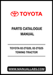 TOYOTA 02-2TG20, 02-2TG25 TOWING TRACTOR PARTS CATALOGUE MANUAL - PDF FILE