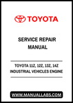 TOYOTA 11Z, 12Z, 13Z, 14Z INDUSTRIAL VEHICLES ENGINE SERVICE REPAIR MANUAL - PDF FILE
