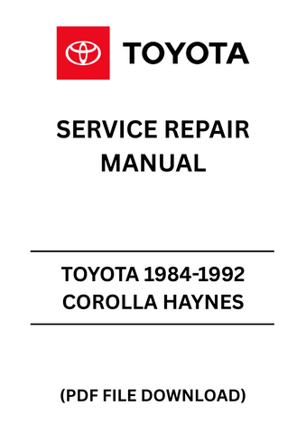 Revitalize your 1984-1992 Toyota Corolla with the comprehensive Haynes Service Repair Manual, now available in a convenient PDF format. This essential guide is designed for both novice and experienced mechanics, providing step-by-step instructions that simplify complex repairs and maintenance tasks. With detailed diagrams and clear explanations, you'll have everything you need to keep your Corolla running smoothly.