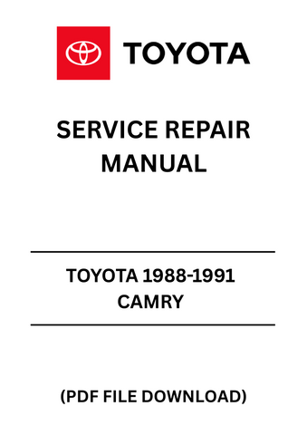 Revitalize your 1988-1991 Toyota Camry with our comprehensive Service Repair Manual, available in a convenient PDF format. This essential guide is designed to empower you with the knowledge and tools needed to perform maintenance and repairs with confidence. Whether you're a seasoned mechanic or a DIY enthusiast, this manual covers everything from routine servicing to complex repairs.