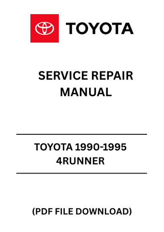 Revitalize your Toyota 4Runner with the comprehensive 1990-1995 Service Repair Manual, available in a convenient PDF format. This essential guide is designed for both seasoned mechanics and DIY enthusiasts, providing detailed instructions and diagrams to tackle any repair or maintenance task with confidence.
