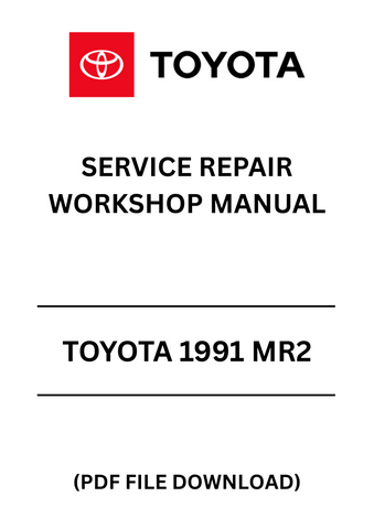 Unlock the full potential of your 1991 Toyota MR2 with our comprehensive Service Repair Workshop Manual in PDF format. This essential guide is designed for both seasoned mechanics and DIY enthusiasts, providing detailed instructions and diagrams to help you tackle any repair or maintenance task with confidence.